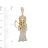 Thumbnail Image 1 of Men's 1/2 CT. T.W. Diamond Santa Muerte Necklace Charm in 10K Gold