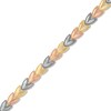 Thumbnail Image 1 of Heart Link Bracelet in 14K Tri-Tone Gold