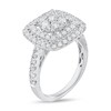 Thumbnail Image 2 of 1-1/2 CT. T.W.Diamond Double Cushion Frame Engagement Ring in 10K White Gold