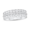 Thumbnail Image 1 of 1 CT. T.W. Diamond Three Row Band in 10K White Gold
