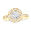 Thumbnail Image 1 of 3/4 CT. T.W. Diamond Starburst Frame Engagement Ring in 10K Gold