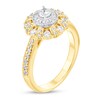 Thumbnail Image 2 of 3/4 CT. T.W. Diamond Starburst Frame Engagement Ring in 10K Gold