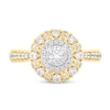 Thumbnail Image 3 of 3/4 CT. T.W. Diamond Starburst Frame Engagement Ring in 10K Gold