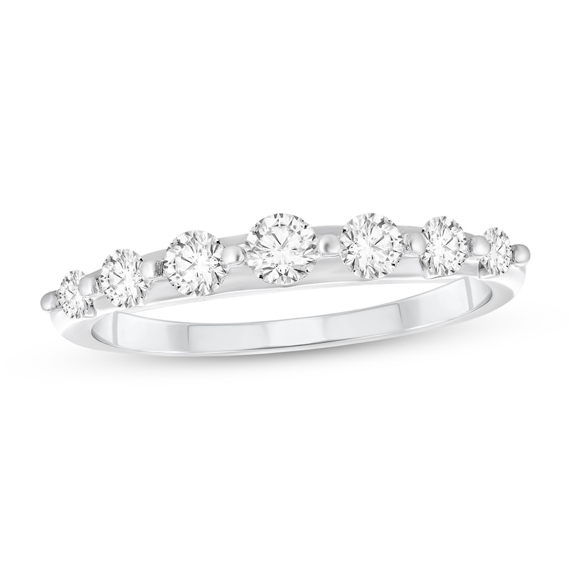 Main Image 1 of 1/2 CT. T.W. Diamond Seven Stone Band in 10K White Gold