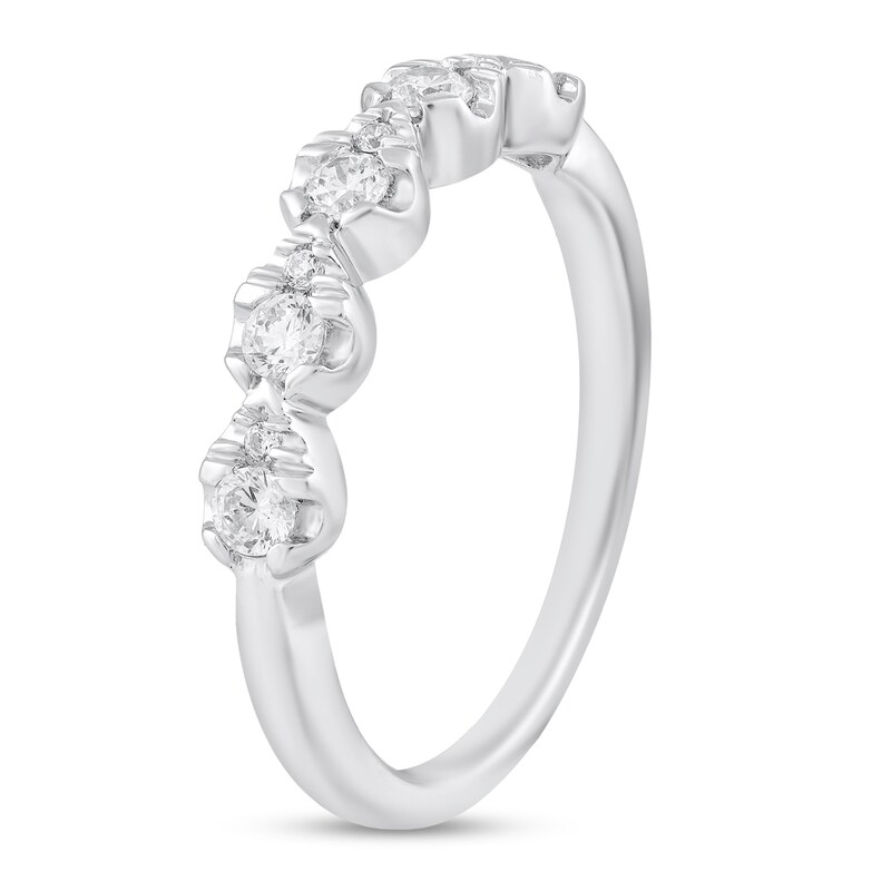 Main Image 2 of 1/3 CT. T.W. Diamond Sideways Pear Frame Band in 10K White Gold