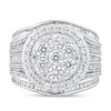 Thumbnail Image 3 of 3 CT. T.W. Multi-Diamond Composite Frame Engagement Ring in 14K White Gold