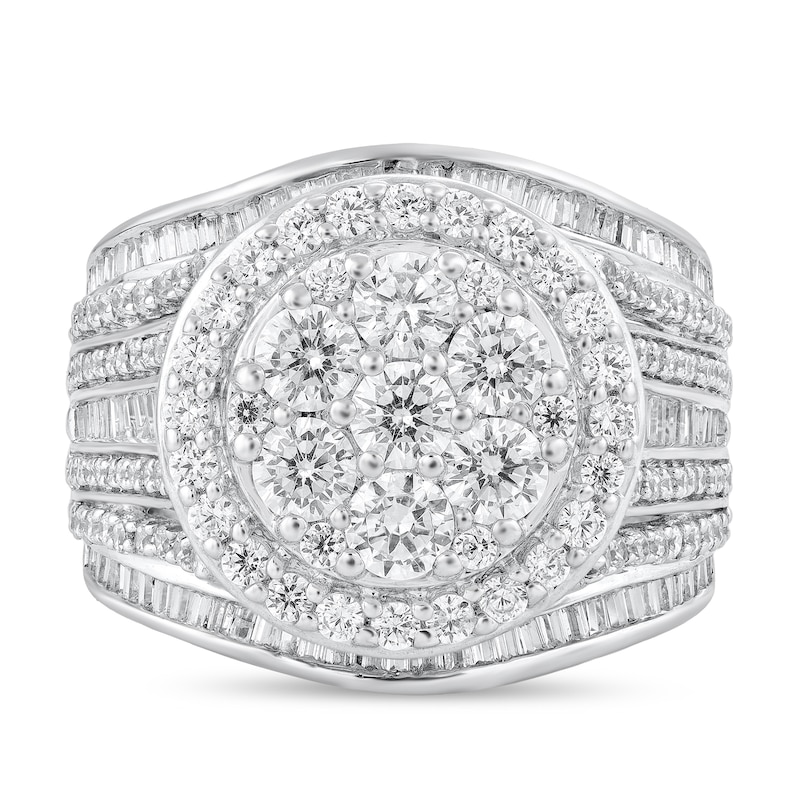 Main Image 3 of 3 CT. T.W. Multi-Diamond Composite Frame Engagement Ring in 14K White Gold