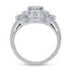 Thumbnail Image 2 of 1 CT. T.W. Multi-Diamond Framed Engagement Ring in 10K White Gold