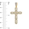 Thumbnail Image 2 of 1/5 CT. T.W. Diamond Open Braid Cross Necklace Charm in 14K Gold