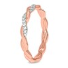 Thumbnail Image 2 of 1/6 CT. T.W. Diamond Twist Stackable Band in 10K Rose Gold