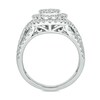 Thumbnail Image 3 of 2 CT. T.W. Oval-Shaped Multi-Diamond Double Frame Twist Shank Engagement Ring in 10K White Gold