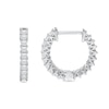 Thumbnail Image 1 of 1/2 CT. T.W. Diamond Hoop Earrings in 14K White Gold