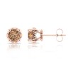 Thumbnail Image 1 of 1/3 CT. T.W. Champagne Diamond Solitaire Stud Earrings in 10K Rose Gold