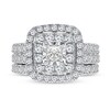Thumbnail Image 1 of 3 CT. T.W. Multi-Diamond Square-Framed Engagement Ring in 10K White Gold