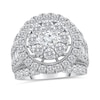 Thumbnail Image 1 of 4 CT. T.W. Multi-Diamond Framed Engagement Ring in 10K White Gold