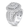 Thumbnail Image 2 of 4 CT. T.W. Multi-Diamond Framed Engagement Ring in 10K White Gold