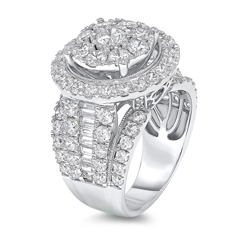 Main Image 2 of 4 CT. T.W. Multi-Diamond Framed Engagement Ring in 10K White Gold