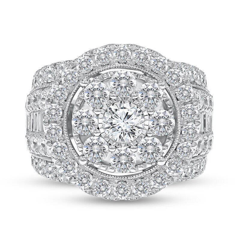 Main Image 4 of 4 CT. T.W. Multi-Diamond Framed Engagement Ring in 10K White Gold