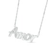 Thumbnail Image 2 of 1/20 CT. T.W. Diamond "Amor" Necklace in Sterling Silver
