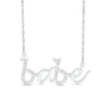 Thumbnail Image 1 of 1/20 CT. T.W. Diamond "babe" Necklace in Sterling Silver