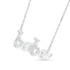 Thumbnail Image 2 of 1/20 CT. T.W. Diamond "babe" Necklace in Sterling Silver