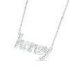 Thumbnail Image 2 of 1/10 CT. T.W. Diamond "honey" Necklace in Sterling Silver
