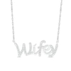 Thumbnail Image 1 of 1/10 CT. T.W. Diamond "Wifey" Necklace in Sterling Silver