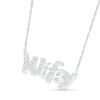 Thumbnail Image 2 of 1/10 CT. T.W. Diamond "Wifey" Necklace in Sterling Silver