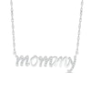 Thumbnail Image 1 of 1/10 CT. T.W. Diamond "mommy" Necklace in Sterling Silver