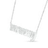 Thumbnail Image 2 of 1/10 CT. T.W. Diamond "mommy" Necklace in Sterling Silver