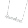 Thumbnail Image 2 of 1/10 CT. T.W. Diamond "Grandma" Necklace in Sterling Silver