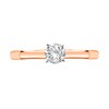 Thumbnail Image 3 of 1/2 CT. Certified Diamond Solitaire Engagement Ring in 14K Rose Gold (J/I1)