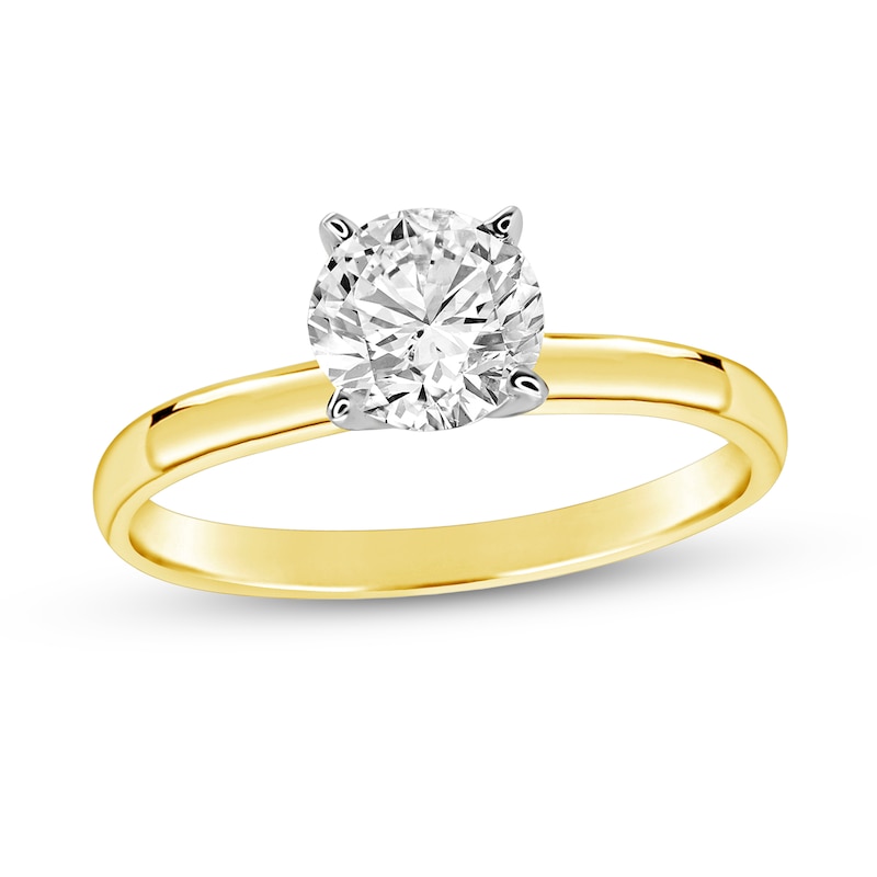 Main Image 1 of 1 CT. Certified Diamond Solitaire Engagement Ring in 14K Gold (J/I1)