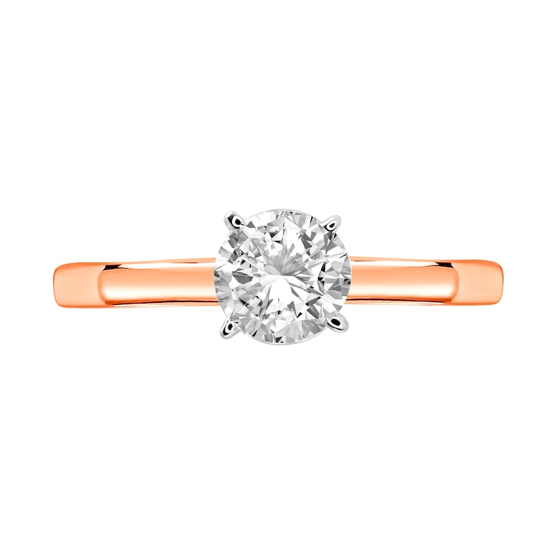 Main Image 3 of 1 CT. Certified Diamond Solitaire Engagement Ring in 14K Rose Gold (J/I1)