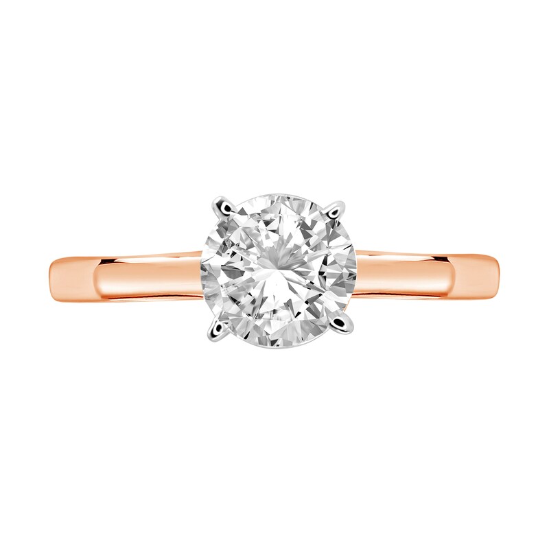 Main Image 2 of 1-1/5 CT. Certified Diamond Solitaire Engagement Ring in 14K Rose Gold (J/I1)