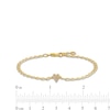 Thumbnail Image 4 of 1/20 CT. T.W. Heart-Shaped Multi-Diamond Curb Chain Bracelet in 10K Gold - 7"