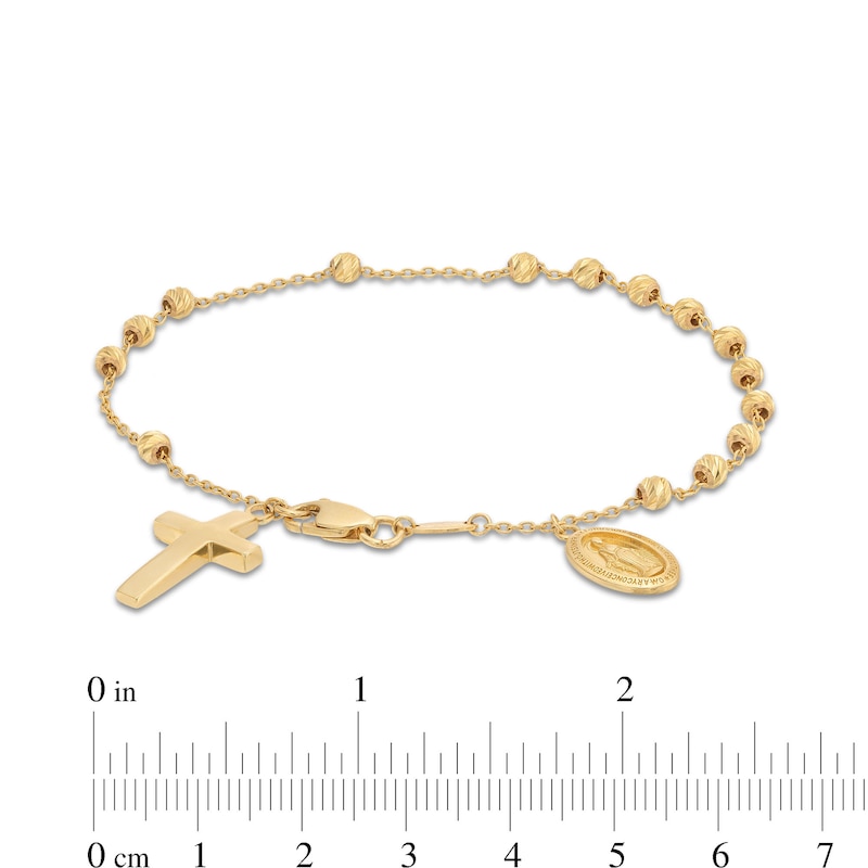 Main Image 4 of Bead Station Bracelet in 14K Gold