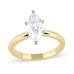 1 CT. Certified Marquise Lab-Grown Diamond Solitaire Engagement Ring in 14K Gold (F/VS2)