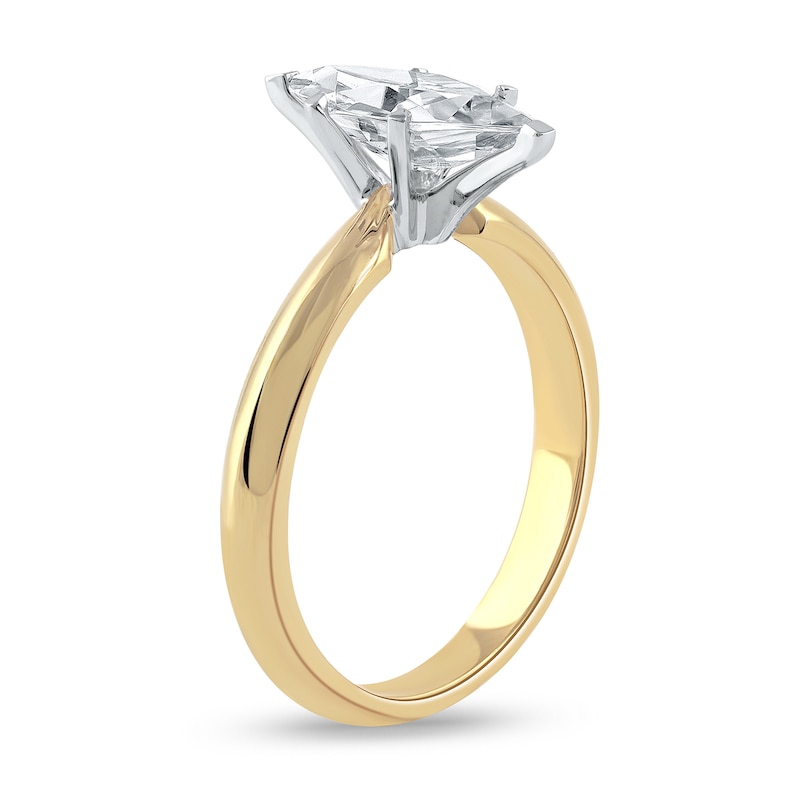 Main Image 2 of 1 CT. Certified Marquise Lab-Grown Diamond Solitaire Engagement Ring in 14K Gold (F/VS2)