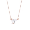 Thumbnail Image 1 of 1/3 CT. Pear-Shaped Certified Lab-Created Diamond Solitaire Tilted Necklace in 14K Rose Gold (F/SI2)