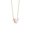 Thumbnail Image 2 of 1/3 CT. Pear-Shaped Certified Lab-Created Diamond Solitaire Tilted Necklace in 14K Rose Gold (F/SI2)