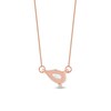 Thumbnail Image 3 of 1/3 CT. Pear-Shaped Certified Lab-Created Diamond Solitaire Tilted Necklace in 14K Rose Gold (F/SI2)