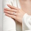 Thumbnail Image 2 of 1/2 CT. T.W. Diamond Past Present Future® Oval Framed Engagement Ring in 14K White Gold