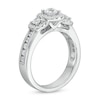 Thumbnail Image 2 of 1 CT. T.W. Diamond Past Present Future® Cushion Framed Engagement Ring in 14K White Gold