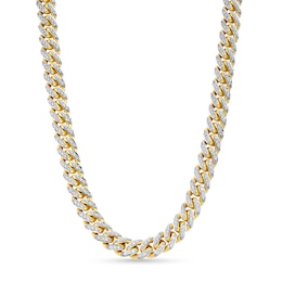 Zales x Alessi Domenico 6-3/8 CT. T.W. Diamond Miami Cuban Chain Necklace in 18K Gold - 22"
