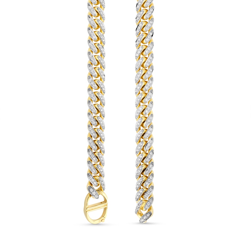 Main Image 7 of Zales x Alessi Domenico 6-3/8 CT. T.W. Diamond Miami Cuban Chain Necklace in 18K Gold - 22"