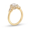 Thumbnail Image 3 of 1-3/4 CT. T.W. Oval Diamond Frame Leaf-Sides Engagement Ring in 14K Gold