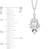Thumbnail Image 4 of Enchanted Disney Majestic Princess White Topaz and Diamond Crown Pendant and Stud Earrings Set in Sterling Silver - 19”