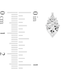 Thumbnail Image 7 of Enchanted Disney Majestic Princess White Topaz and Diamond Crown Pendant and Stud Earrings Set in Sterling Silver - 19”