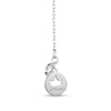 Thumbnail Image 1 of Enchanted Disney Belle 1/4 CT. T.W. Diamond Rose Chevron Necklace in Sterling Silver and 10K Rose Gold